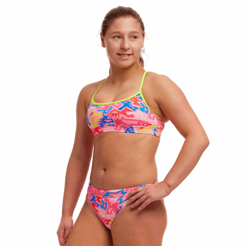 ROCK STAR Girl's Swim Crop Top & Brief